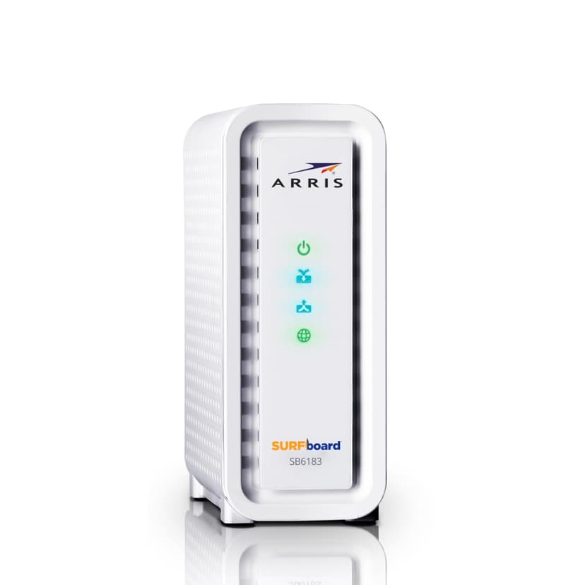 ARRIS (SB6183-RB) Cable Modem - Fast DOCSIS 3.0 16x4 Gigabit Cable Modem, For Comcast Xfinity, Cox, Spectrum and more, 1 Gbps Port, 400 Mbps Max Internet Speed, 1 Year Warranty - Renewed