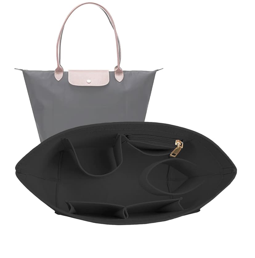 Lckaey Purse Organizer Insert for Le Pliage Neo Handbags Insert Organizer1012black-S