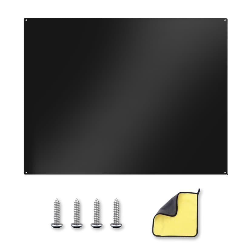 VENFAN 29.5"x 29.5"Black Stainless Steel Backsplash Panel for Stove & Range Hood - Matte Finish Kitchen Wall Splatter Guard with 6 Pre-Drilled Holes,Easy to Clean,Metal Backsplash for Countertop