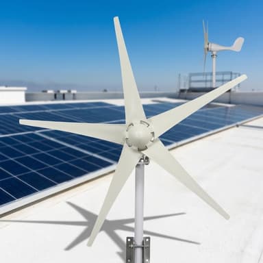 Wind Turbine Generator Kit, 1200W 5 Blade Wind Generators for Home, 12V 800RPM Power Kit with Controller, Windmill Generator for Solar&Wind System