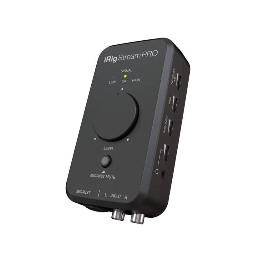 IK Multimedia iRig Stream Pro Streaming audio interface with in-line multi-input mixer, professional quality streaming, right in the palm of your hand.