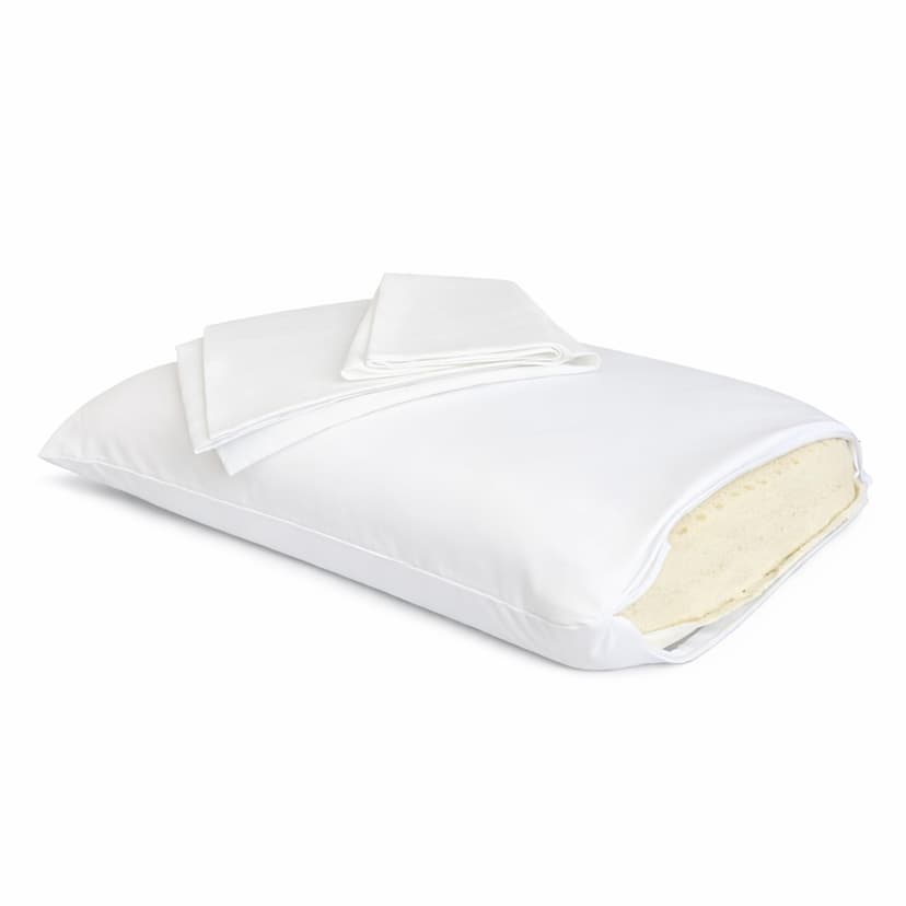 OrganicTextiles 100% Talalay Latex Travel Pillow 16x9x, Organic Cotton Cover, Great for Airplane/Airport, Car, Bus, Train, Camping, Outdoor, Travels