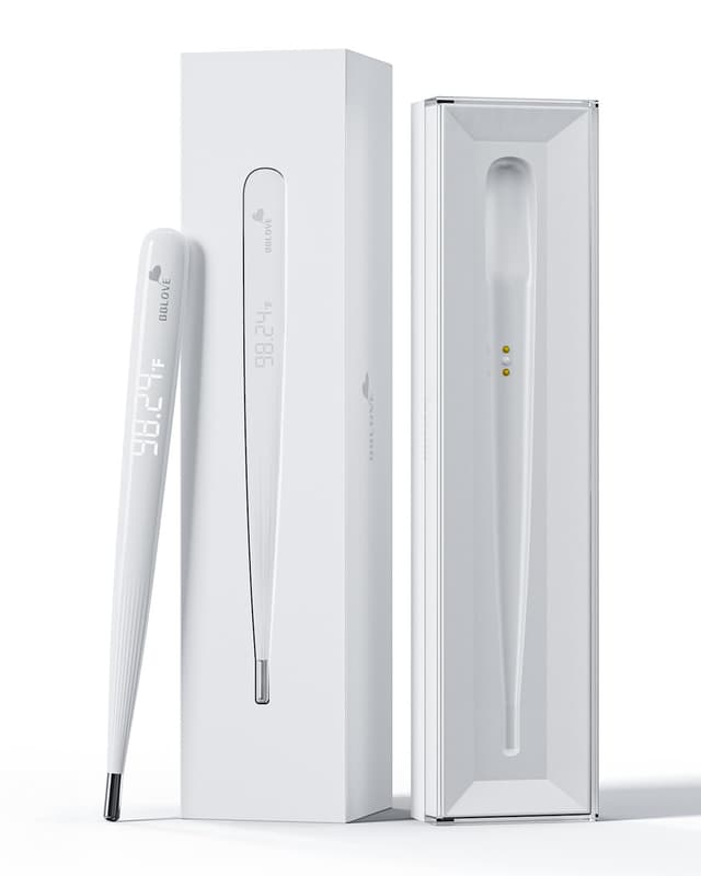 BBLOVE Digital Thermometer for Adults and Kids, Fast Reading Digital Thermometer with LED Display, Medical Grade Rechargeable Oral Thermometer for Adults with Portable Charging Case and Fever Alarm