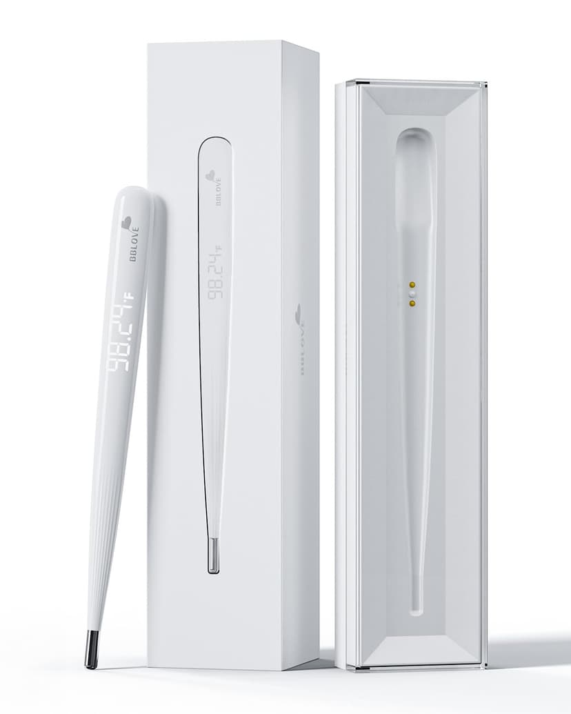 BBLOVE Digital Thermometer for Adults and Kids, Fast Reading Digital Thermometer with LED Display, Medical Grade Rechargeable Oral Thermometer for Adults with Portable Charging Case and Fever Alarm