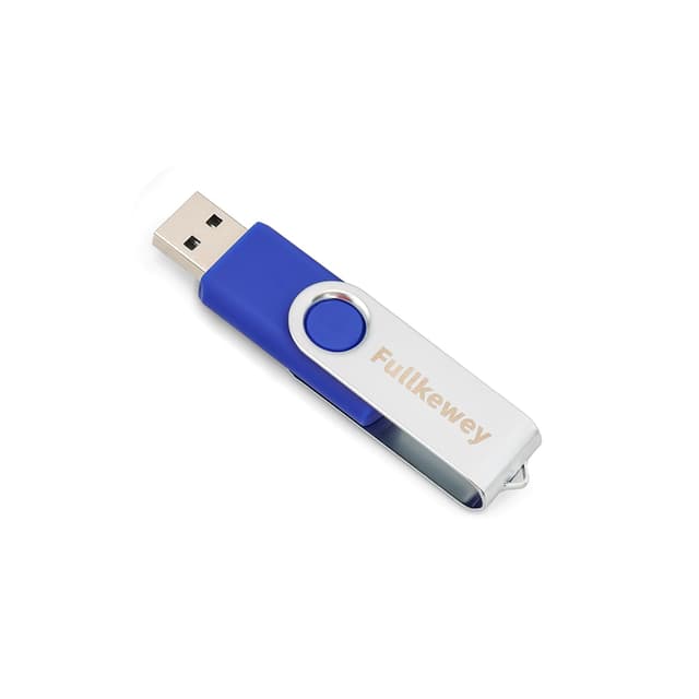 16G/32G/64G/128G Flash Drive, Fullkewey Thumb Drive 2.0, High Speed Memory Stick, USB Drive, Rotated Design, Black/Blue/White (Blue, 16, GB)