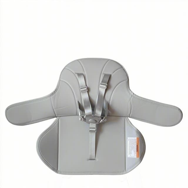 High Chair Pad - Easy Use Highchair Cushion, Soft Cover with 3-5 Point Harness for Baby, Padded Back Cover, Grey