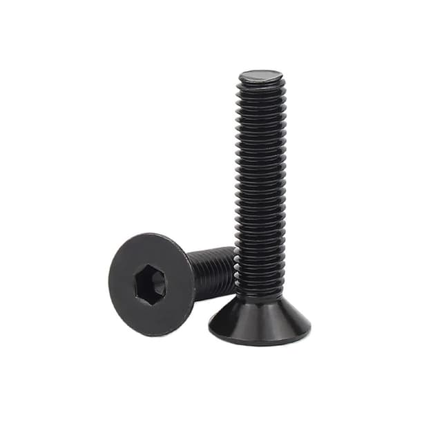 1/100ps Black 304 Stainless Steel Hexagon Hex Socket Flat Countersunk Allen Head Screw Bolt(2pcs M8x60mm)