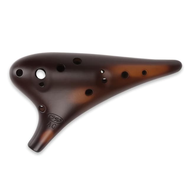 OcarinaWind 12 Hole Ocarina Classic Masterpiece Collectible, Alto C Ceramic Ocarina (Forest Whisper) (Stawfire Ceramic)