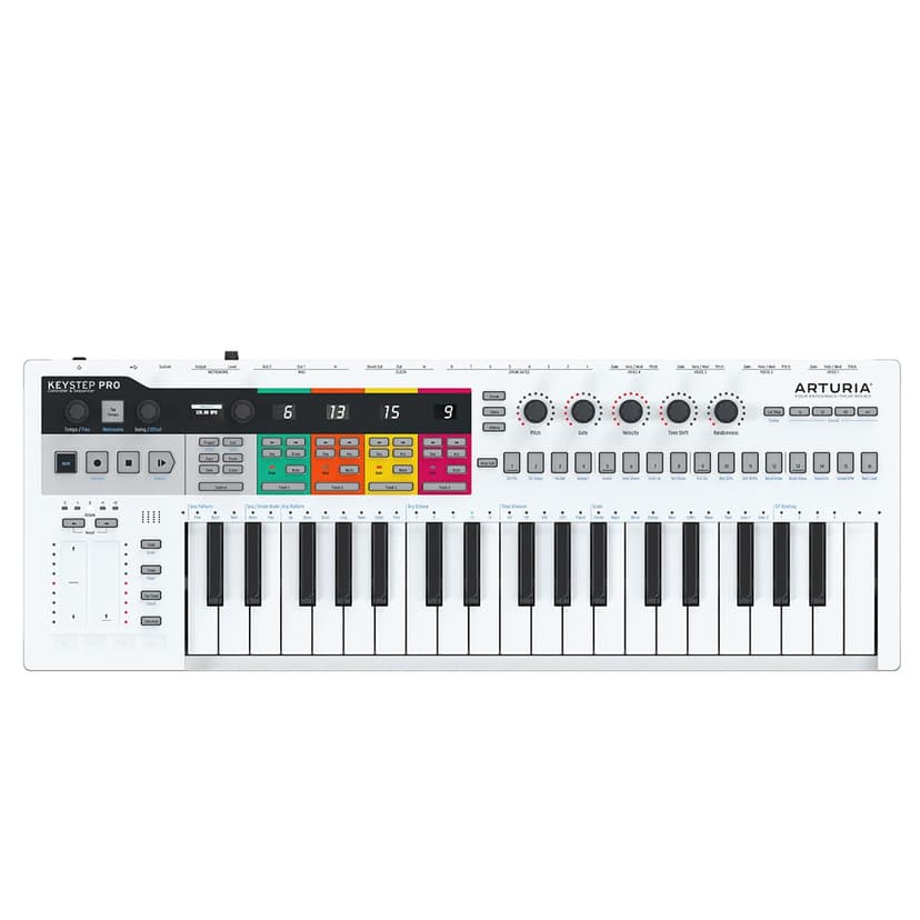 Arturia KeyStep Pro 37-Key Controller & Sequencer USB/MIDI/CV Keyboard Controller, with Aftertouch, 4 Polyphonic, 16-Track Drum Sequencer