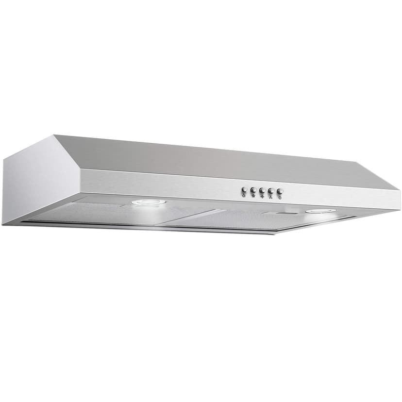 SNDOAS Under Cabinet Range Hood,30 inch Ductless Range Hood Alterable to Ducted,Stainless Steel Kitchen Exhaust Hood with 700CFM, 3-Speed Fan,Stove Vent and Oven Hood with Button Control