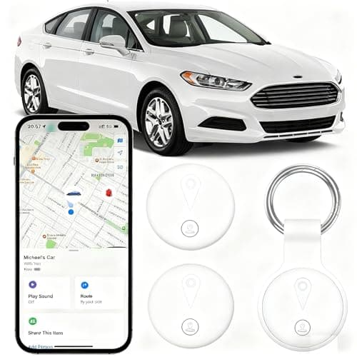 Undetectable GPS Tracker for Vehicles - Real-Time Tracking, No Monthly Fee/No SIM Card, Works with iOS Find My | Mini Hidden Magnetic GPS Locator, Ultra-Slim, IP68 Waterproof, 12-Month Working Time