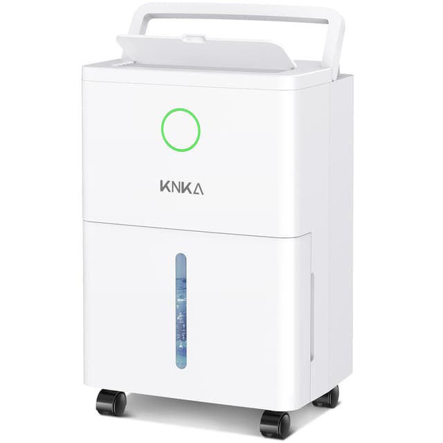 KNKA 1600 sq.ft Dehumidifier for Basement, 21 Pint Dehumidifiers for Home with Drain Hose, Continuous Drainage, Washable Filter, Intelligent Humidistat for Bedroom, Bathroom, Large Room