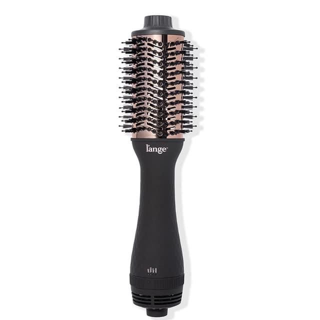 L'ANGE HAIR Le Volume 2-in-1 Titanium Blow Dryer Brush | Frizz Control Blowout Hair Dryer Brush For Drying And Straightening | Volumizing Hot Air Styler For All Hairstyles | Oval Barrel | Black - 60mm