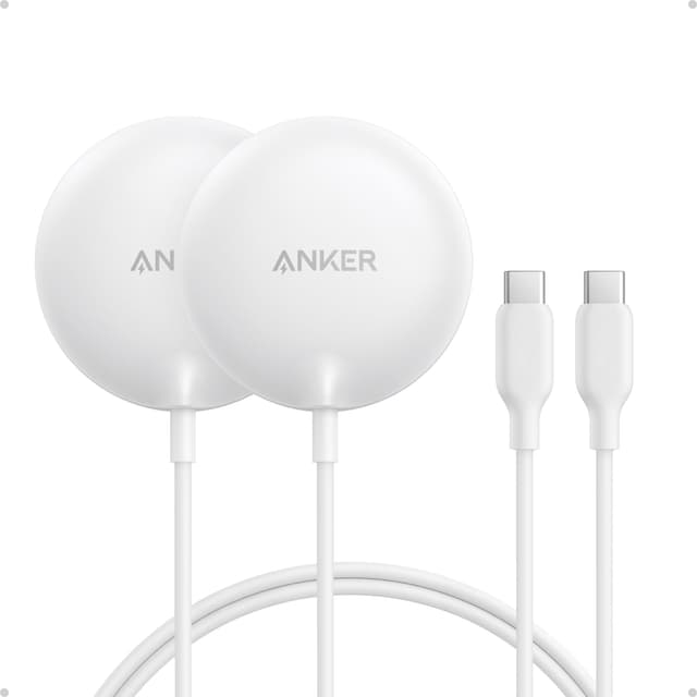 Anker Zolo Magnetic Wireless Charger, 2-Pack Qi2 Certified 15W MagSafe-Compatible Wireless Charging Pad, for iPhone 17/16/15/14/13 Series, AirPods, and More (Not for Pixel, Adapter Not Included)