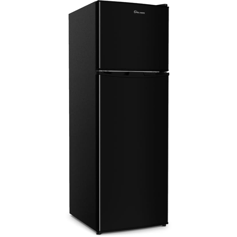 Simpli-Magic 10 Cu.Ft. Fridge with Freezer – Double Door Compact Refrigerator for Office, Dorm, Bedroom, Garage – Adjustable Thermostat, Large Capacity, Stainless Steel Finish