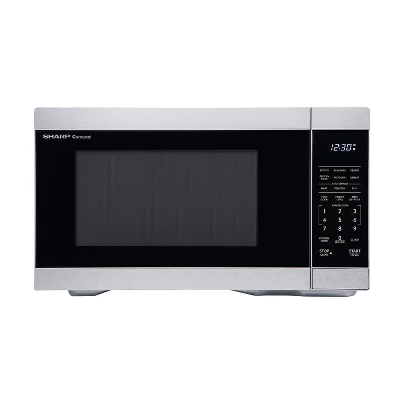 SHARP Countertop Microwave Oven with Removable 12.4" Carousel Turntable, 1000 Watt, 1.1 Cubic Feet, Stainless Steel