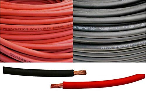 8 Gauge 8 AWG 5 Feet Black + 5 Feet Red (10 Feet Total) Welding Battery Pure Copper Flexible Cable Wire - Car, Inverter, RV, Solar