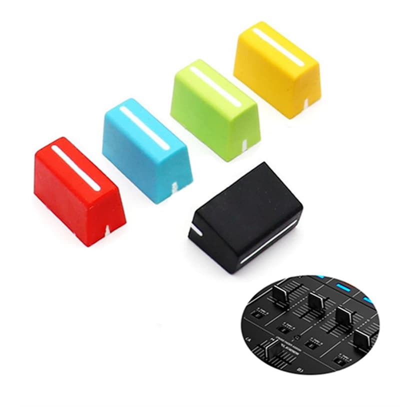 WXYINSPAS 5pcs Universal Fader Knobs Replacement Fader Cap Slider for DJ Controller Mixer Console Pioneer Pioneer DJM、DDJ、XDJ, Denon Numark AKAI RANE VESTAX (Universal Mixed color Hats)