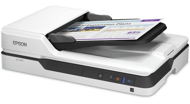 Epson DS-1630 Document Scanner: 25ppm, TWAIN & ISIS Drivers, 3-Year Warranty with Next Business Day Replacement