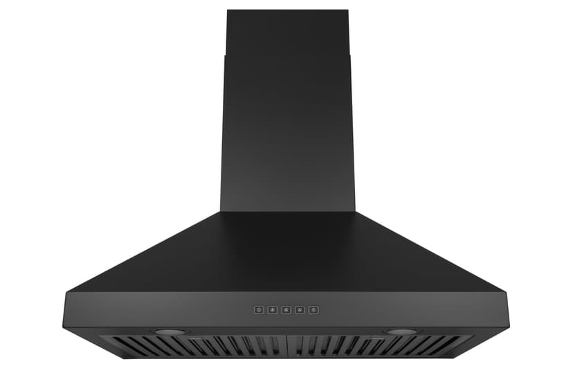 Hauslane Wall Mount Range Hood 30 Inch, Pro Model, Matt Black Stainless Steel Range Hood, Strong Suction, Changeable LED Lamps, 6” Duct or Ductless, Kitchen Hood Vent, Stove Hood Vent