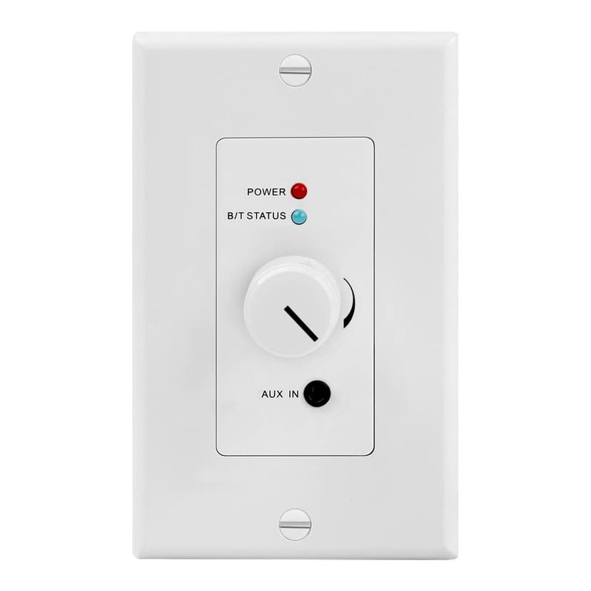 TNP Wireless Bluetooth Audio Receiver Wall Plate Mount, 120W BT 5.0 aptX Music Streaming Adapter - Speakers Stereo Amplifier Audio Volume Control, 3.5mm AUX Input for Sound Speaker Systems