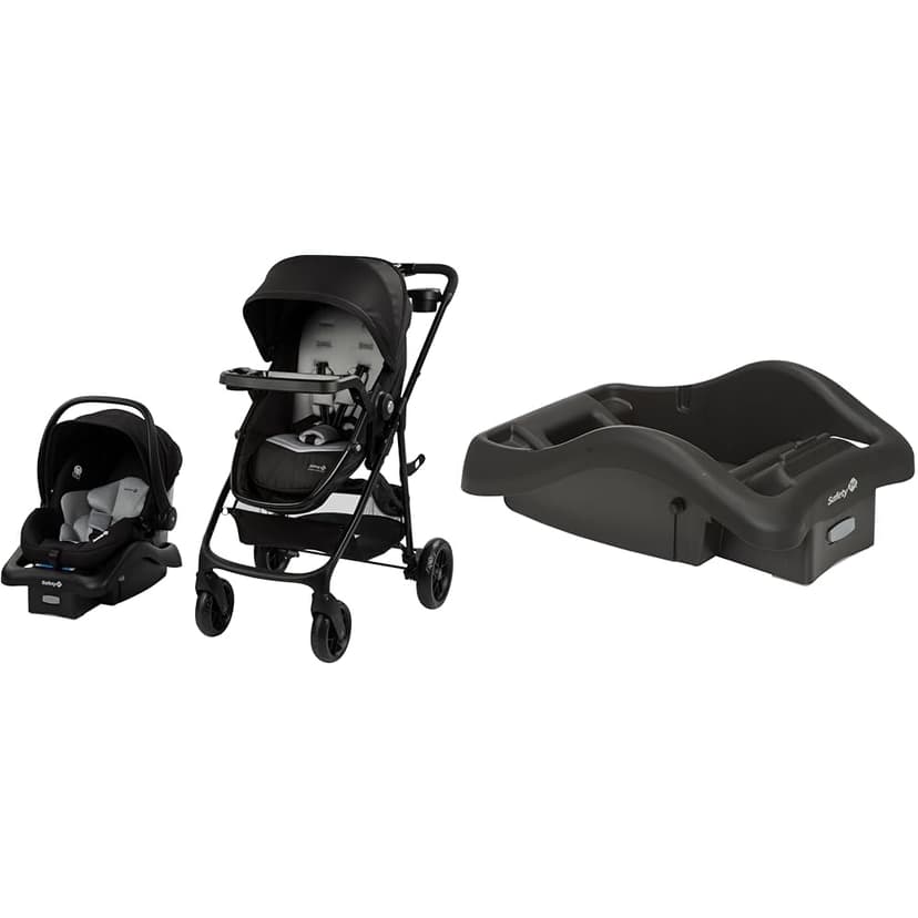 Safety 1st Grow and Go Flex 8-in-1 Travel System, Foundry & onBoard 35 LT Adjustable Infant Car Seat Base
