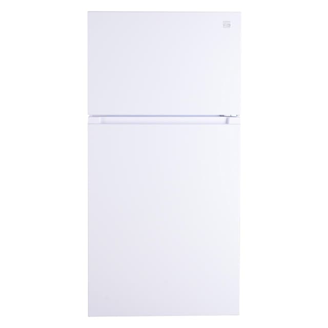 Kenmore 33 in. 20.5 cu. ft. Capacity Refrigerator/Freezer with Full-Width Adjustable Glass Shelving, Humidity Control Crispers, ENERGY STAR Certified, White