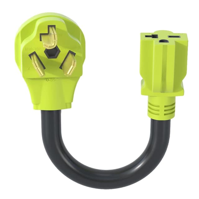 AOWEITOUR 30 Amp NEMA 10-30P to 20 Amp NEMA 6-20R EV Power Adapter - 10-AWG STW EV Charging Adapter Cord (1FT)