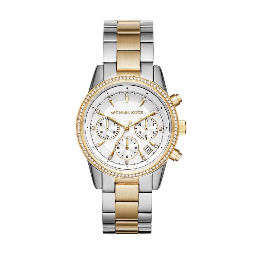 Michael Kors Watch for Women, Bryant Chronograph Two-Tone Stainless Steel Women's Watch