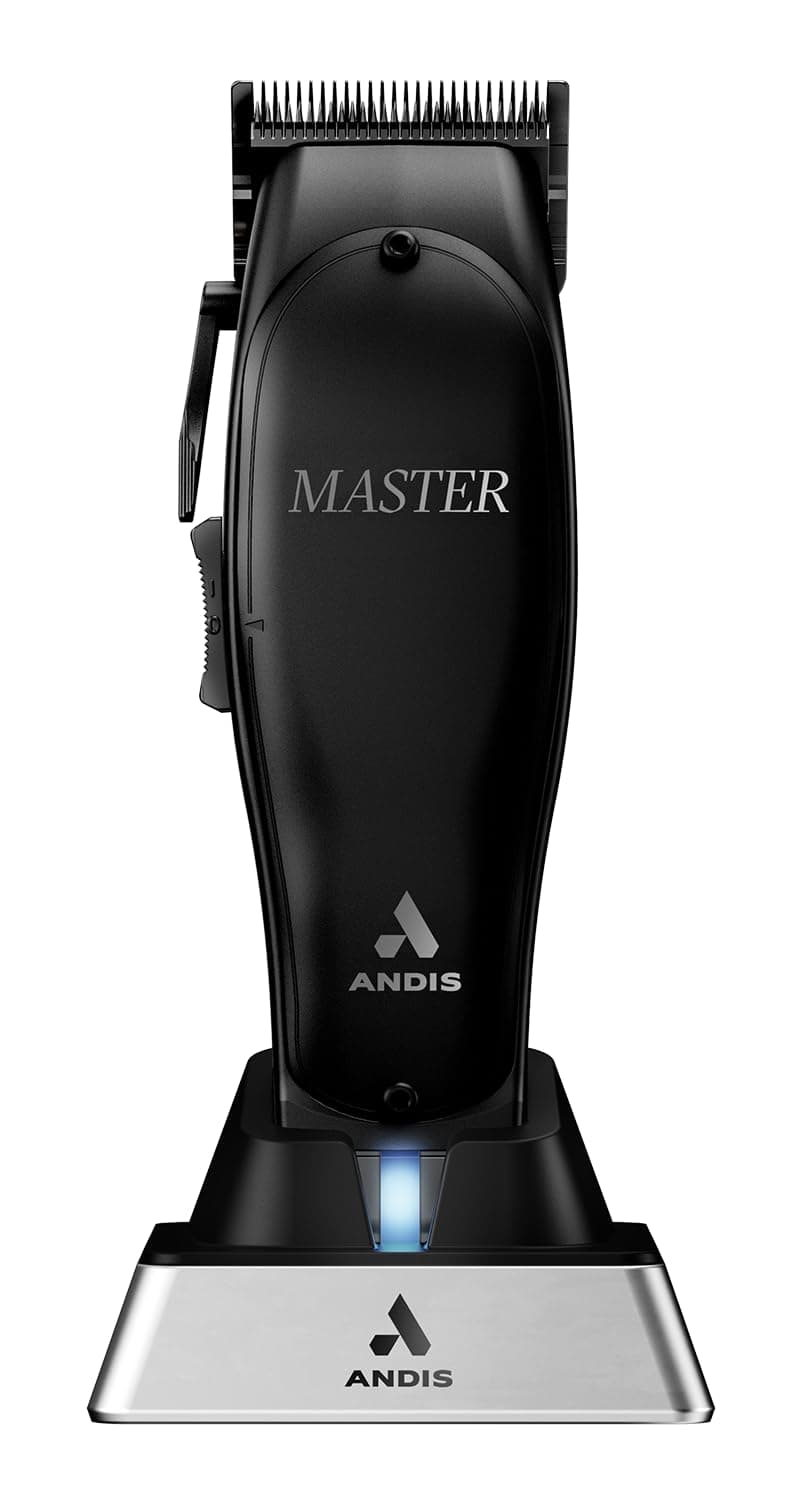 Andis Black Label MLC Professional Master Cordless Lithium-Ion Hair Clipper, Adjustable Carbon Steel Blade for Close Cutting, Black