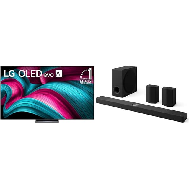 LG 83-Inch Class OLED evo AI 4K C5 Series Smart TV (OLED83C5PUA, 2025) S95AR 9.1.5 ch. Home Theater Soundbar (2025 Model)