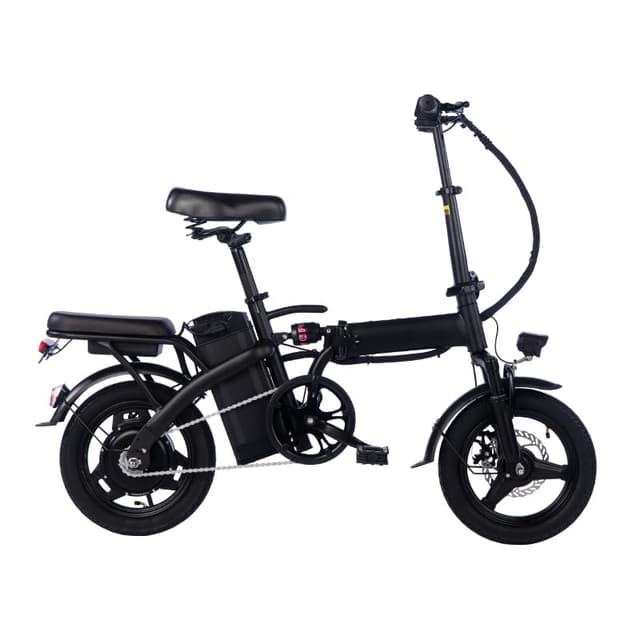 14-inch Folding Electric Bicycle, 330 Pound Load-bearing Capacity, 20 Mph, 18-28mile Range, 48V Lithium Battery, Front Headlight & Disc Brake, Alloy Steel Frame, City Commuting, Sturdy Structure,
