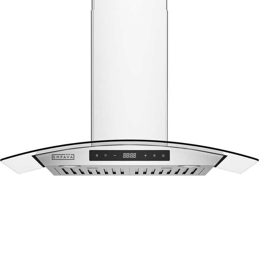 Empava Wall Mount Range Hood 30 Inch, Ducted/Ductless Kitchen Exhaust Stove Vent with Modern Style, 400CFM, 3-Speed, Touch Control, Timer, LED Lights, Stainless Steel (Charcoal-Filter Sold Separately)