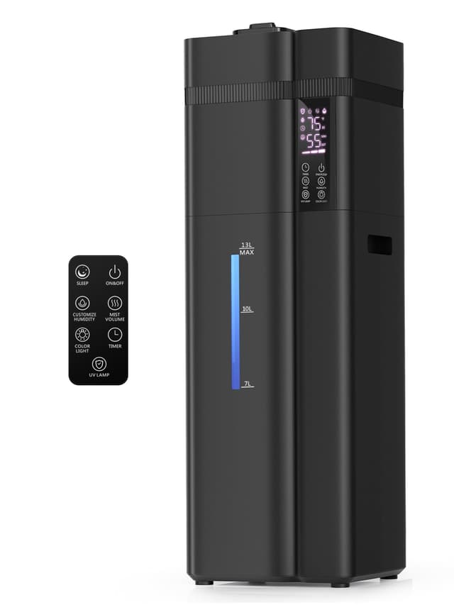 13L/3.43Gal Humidifier Large Room, 800ft² Coverage, 100H Runtime, Auto Humidity Control, Top Fill, Humidifiers for Bedroom, 35dB Quiet, Sleep Mode, Aroma Diffuser, 24H Timer, Auto Shut-off Protection