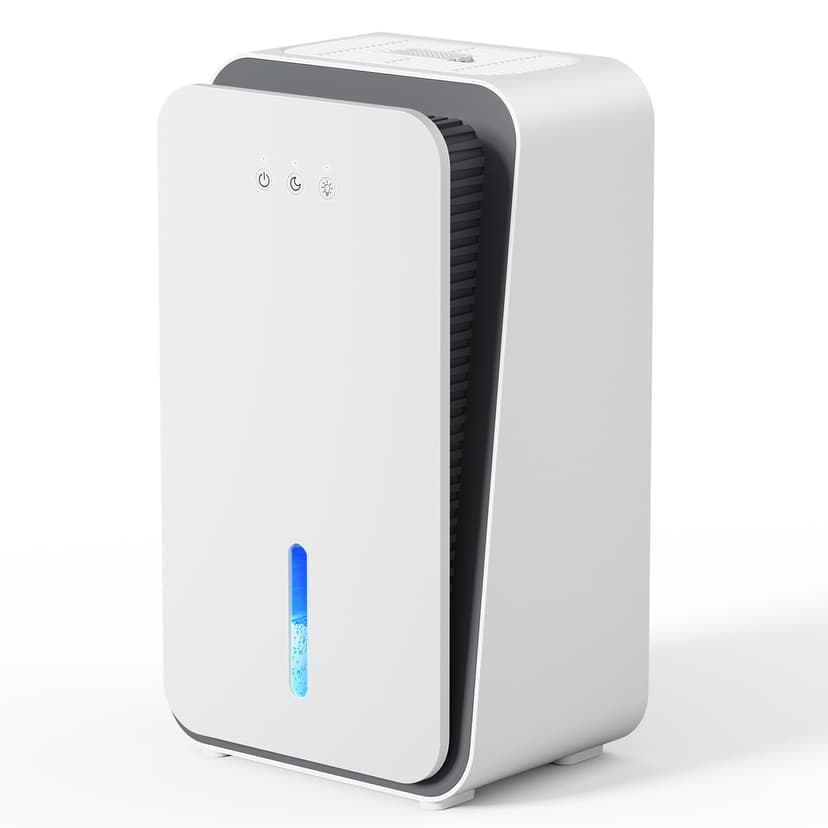 Dehumidifier for Home,1000 sq.ft Dehumidifier for Basement Bathroom Bedroom with Auto Shut Off, Built-in Aromatherapy Diffuser,7 Colors LED Light, Quiet Dehumidifiers with Sleep Mode(CS08-Snowy)