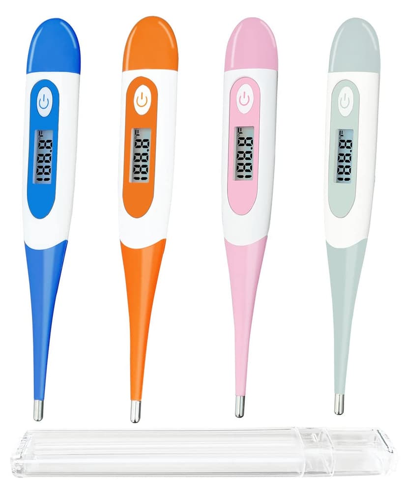 BESTWYA Oral Thermometer, Digital Thermometer for Fever (A, Pack of 4)