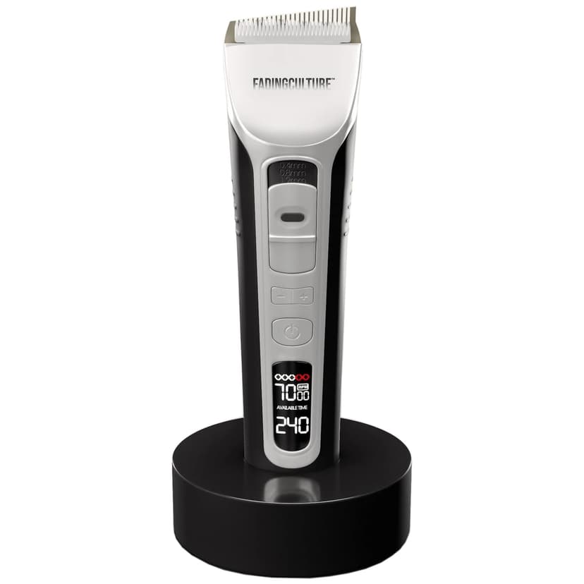 Fadify 2.0 Cordless Hair Clipper with Precision Guards, Hair Trimmer for Professional Home Use, Ceramic Blades, Rechargeable Battery & LED Display, Beard Trimmer, Eco-Friendly Design