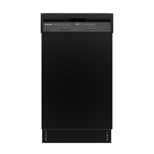 Honeywell 18 Inch Dishwasher with 8 Place settings, 6 Washing Programs, Stainless Steel Tub, UL/Energy Star- Black