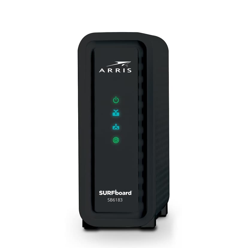 ARRIS (SB6183) -Cable Modem - Fast DOCSIS 3.0 16x4 Gigabit, [Check with your provider for compatibility], 1 Gbps Port, 400 Mbps Max Internet Speed, 2 Year Warranty
