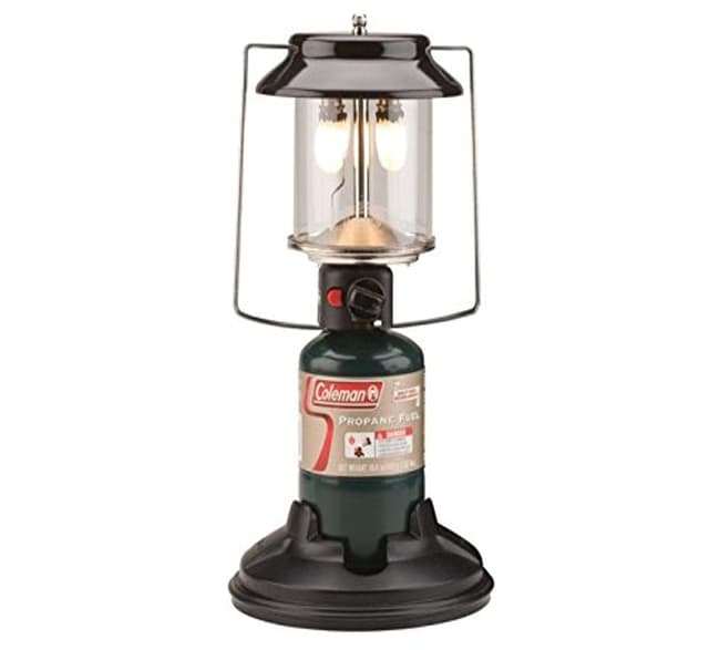 Coleman QuickPack 2-Mantle Propane Lantern with Carry Case 1000 Lumens Lantern with Adjustable Brightness & Push-Button Starter No Matches Needed Great for Camping Power Outage & More