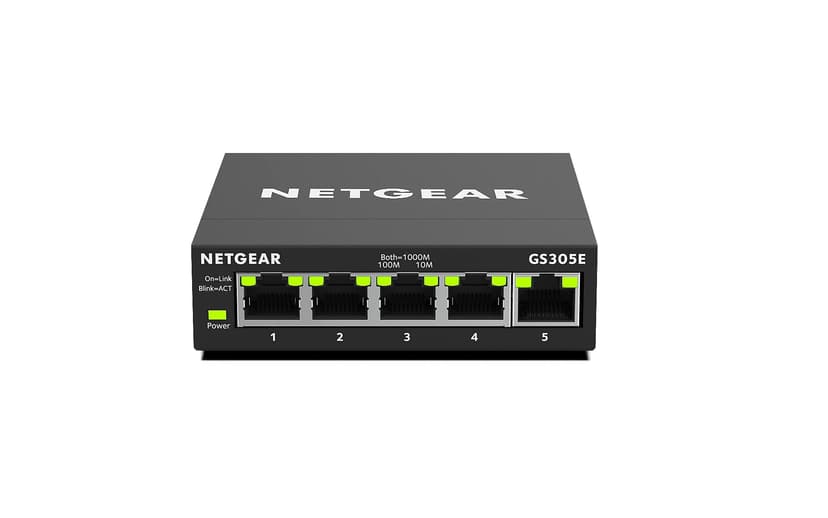 NETGEAR 5-Port Gigabit Ethernet Easy Smart Managed Essentials Switch GS305E - Desktop or Wall Mount, Home Network Hub, Office Ethernet Splitter