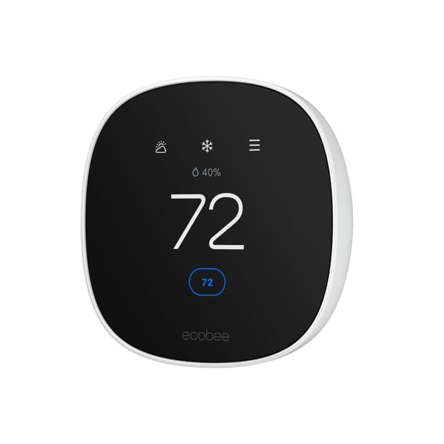 ecobee Smart Thermostat Essential - Energy Star Certified programmable Wi-Fi Thermostat - Works with Siri, Alexa, and Google Assistant