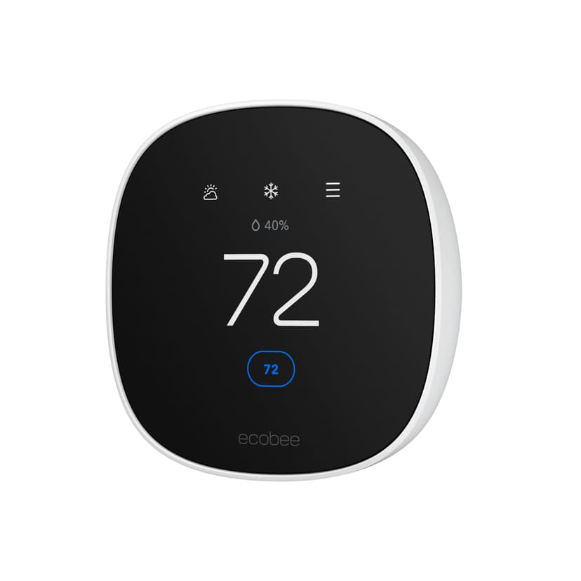 ecobee Smart Thermostat Essential - Energy Star Certified programmable Wi-Fi Thermostat - Works with Siri, Alexa, and Google Assistant