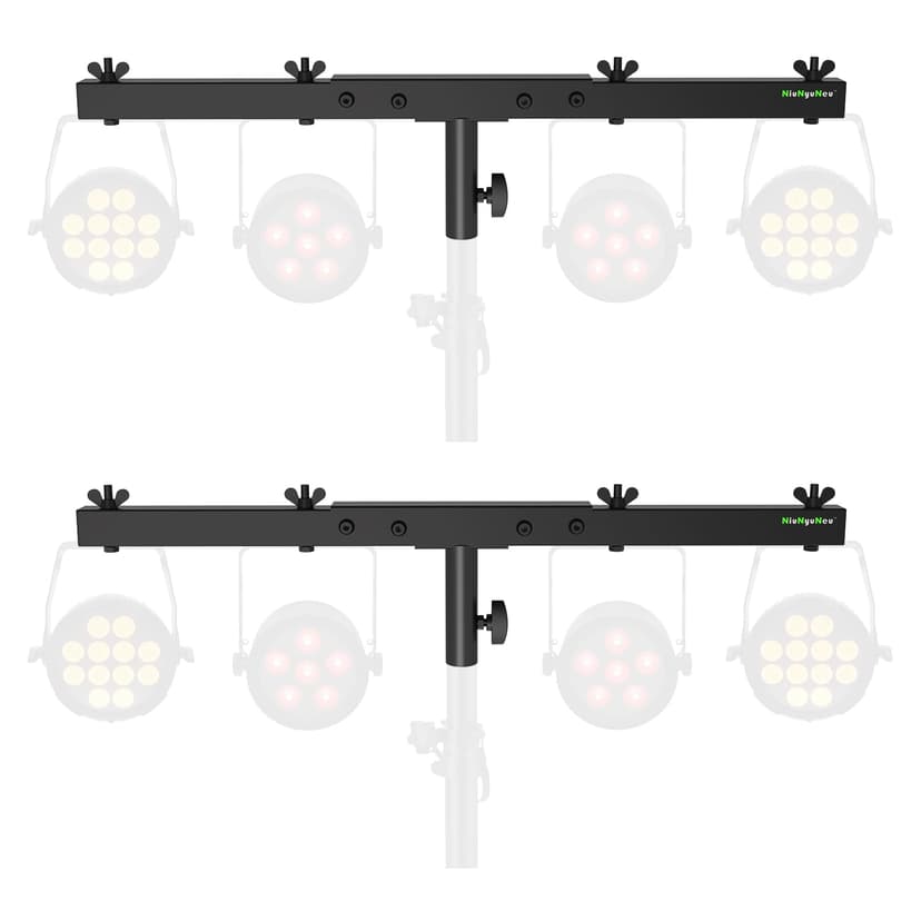 NiuNyuNeu DJ Lighting Bar T-Bar Extension Cross Bar Mount for DJ Light Stand Tripod Speaker Stand, Set of 2