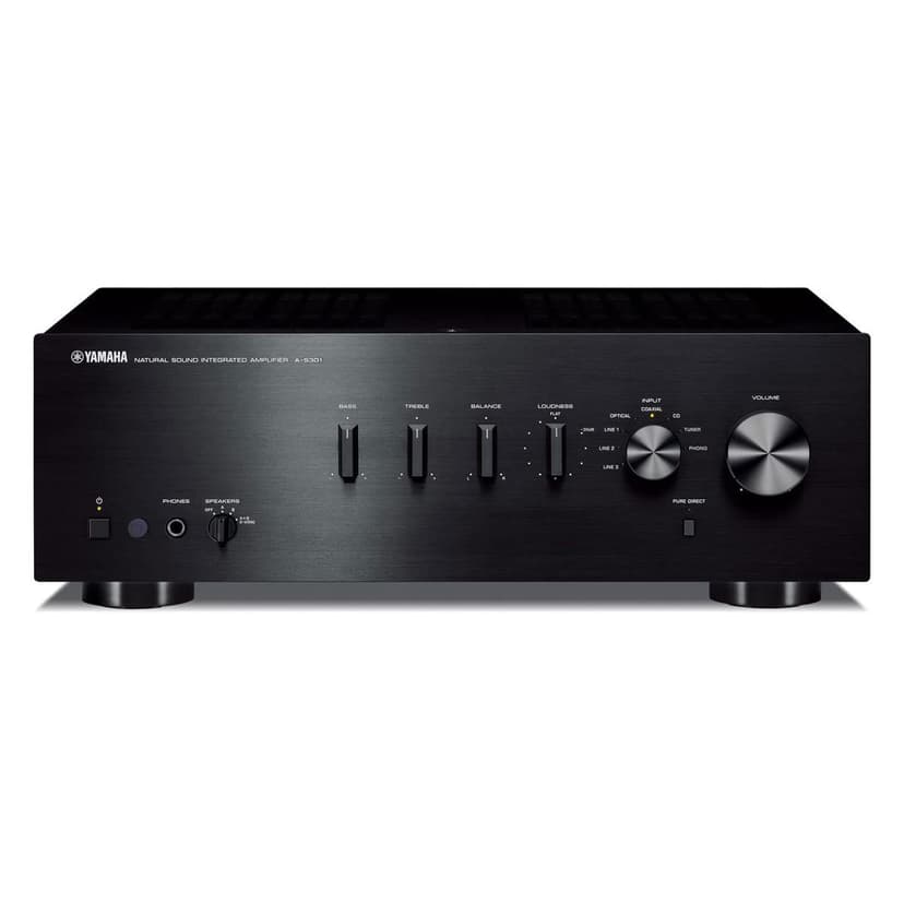 Yamaha Audio A-S301BL Natural Sound Integrated Stereo Amplifier (Black)