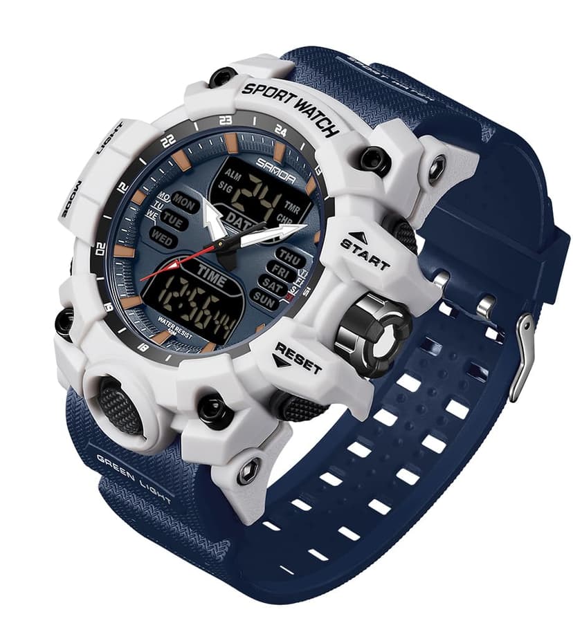 Gosasa Men's Watches Multi Function Military S-Shock Sports Watch LED Digital Waterproof Alarm Watches