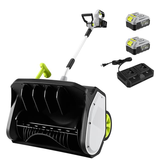 Cordless Snow Shovel: DEKOPRO 40V|17-Inch Cordless Snow Blower，Electric Snow Shove with Adjustable Chute, Lightweight Electric Snow Blower for Sidewalks & Stairs (2×20V Batteries)