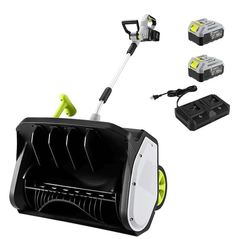 Cordless Snow Shovel: DEKOPRO 40V|17-Inch Cordless Snow Blower，Electric Snow Shove with Adjustable Chute, Lightweight Electric Snow Blower for Sidewalks & Stairs (2×20V Batteries)