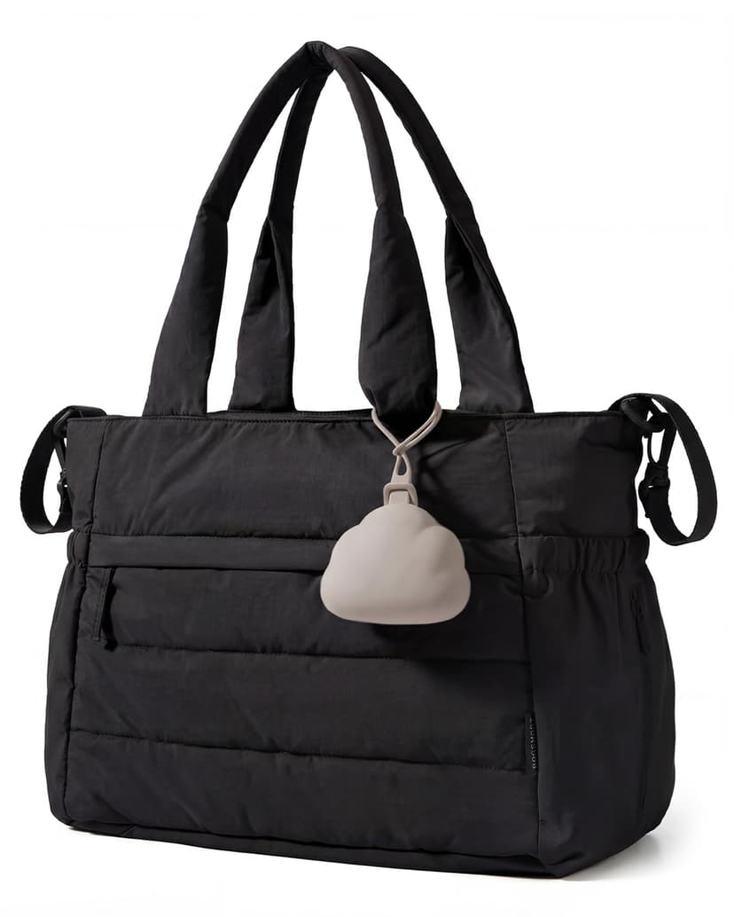 BAGSMART Diaper Bag Tote, Large Baby Bags for Mom, Hospital Bag for Labor Delivery, Lightweight Puffy Maternity Travel Tote with Changing Pad & Pacifier Case