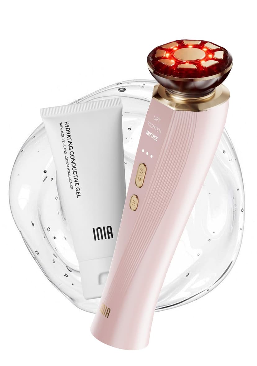 INIA 3-in-1 Red Light Therapy for Face and Neck Beauty Device for Puffiness & Skin Firming Skincare Tool